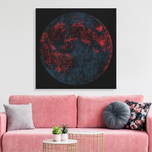Mond Leinwanddruck (Insitu (Wohnzimmer))