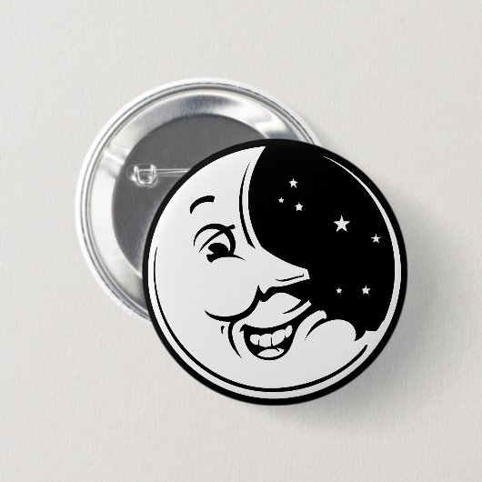 Mond-leises Lachen Button (Vorne & Hinten)