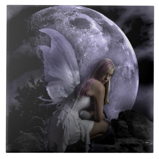Mond-Licht-Fee Fliese (Vorderseite)