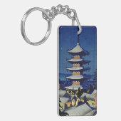 Mond-Licht in Yasaka Pagode Asano Takeji Schlüsselanhänger (Vorderseite links)