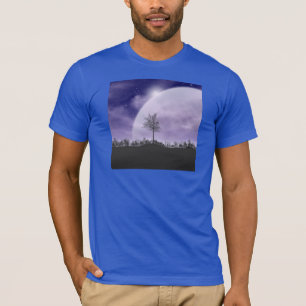 Mond Licht Sterne Himmel Bäume Whimsical Personali T-Shirt