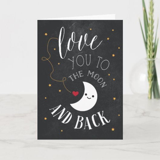 Mond Liebe Karte (Vorderseite)