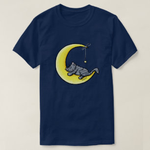 Mond Liebe Tabby-Katze T-Shirt