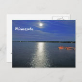 Mond-Lit-Nacht Postkarte (Vorne/Hinten)