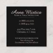 *~* Mond-Lotus-Energie-Heiler Reiki Massage-Yoga Quadratische Visitenkarte (Rückseite)
