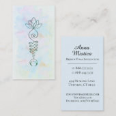 *~* Mond-Lotus-Energie-Heiler-Yoga Reiki Visitenkarte (Vorne/Hinten)