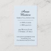 *~* Mond-Lotus-Energie-Heiler-Yoga Reiki Visitenkarte (Rückseite)