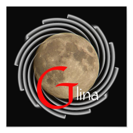 Mond, Lune, Luna, Glina, Moon Poster (Vorne)
