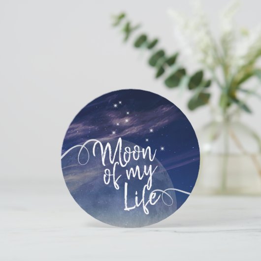 Mond meiner Lebenskarten Save The Date (Stehend Vorderseite)