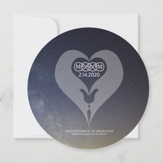 Mond meiner Lebenskarten Save The Date (Rückseite)