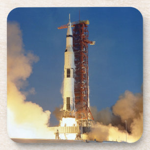 Mond-Missions-Raumfahrzeug-Bodenansicht-Getränk-Kü Getränkeuntersetzer