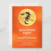 Mond mit Einladung von Hexen und Fledermäusen (Vorderseite)