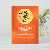 Mond mit Einladung von Hexen und Fledermäusen (Stehend Vorderseite)