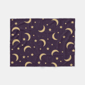Mond mit Nachthimmel Fleecedecke (Vorderseite (Horizontal))