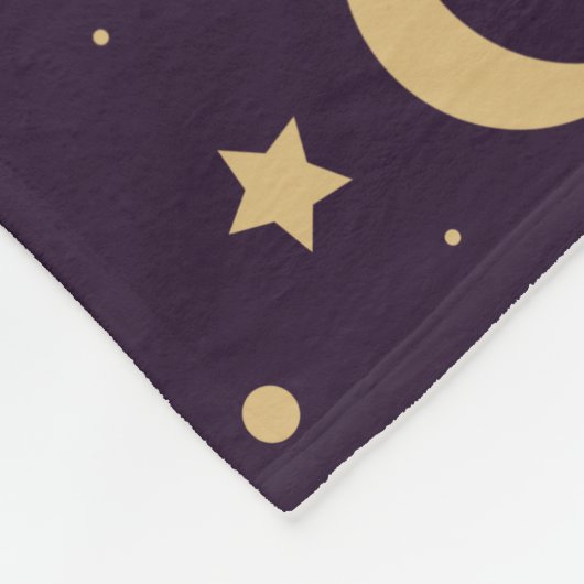 Mond mit Nachthimmel Fleecedecke (Ecke)