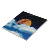 Mond mit Sternen Fliese (Seite)