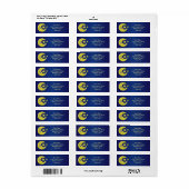 Mond mit Sternen Rücksendeadresse (Vorne)