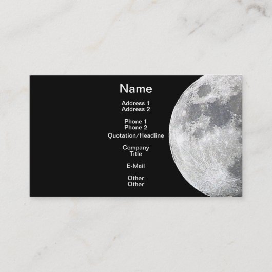 MOND Mondthema Visitenkarte (Vorderseite)