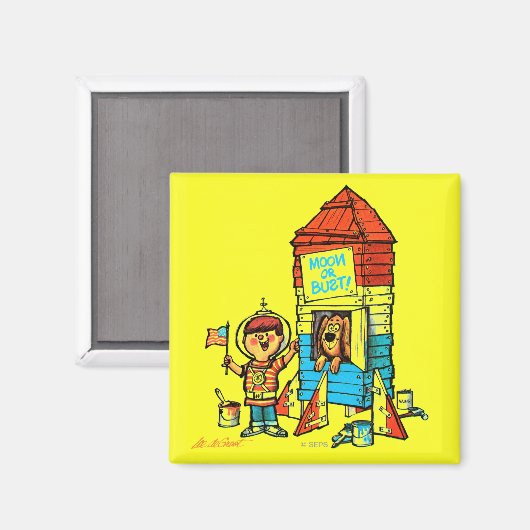 Mond oder Bust! Magnet (Vorderseite/Rückseite)