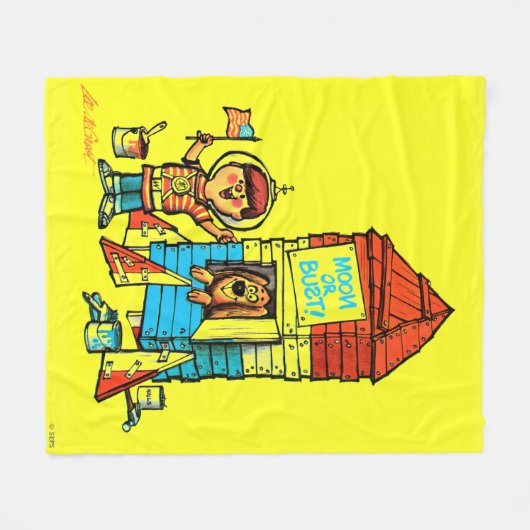 Mond oder Fehlschlag! Fleecedecke (Vorderseite (Horizontal))