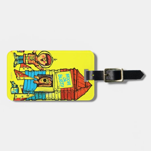 Mond oder Fehlschlag! Gepäckanhänger (Vorderseite horizontal)