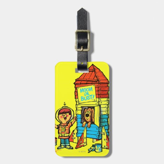 Mond oder Fehlschlag! Gepäckanhänger (Vorderseite vertikal)