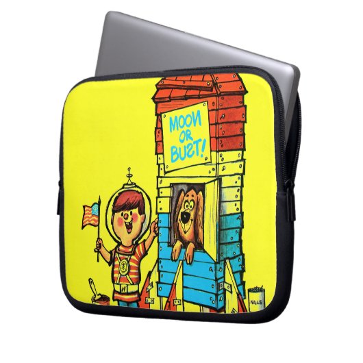 Mond oder Fehlschlag! Laptopschutzhülle (Vorderseite Links)
