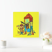 Mond oder Fehlschlag! Quadratische Wanduhr (Zuhause)