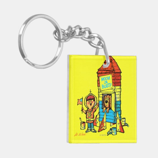 Mond oder Fehlschlag! Schlüsselanhänger (Vorderseite links)