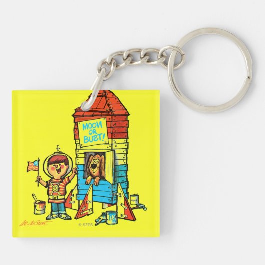 Mond oder Fehlschlag! Schlüsselanhänger (Rückseite)