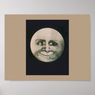 Mond-optische Täuschung Poster