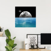 Mond Ozean Poster (Heimbüro)