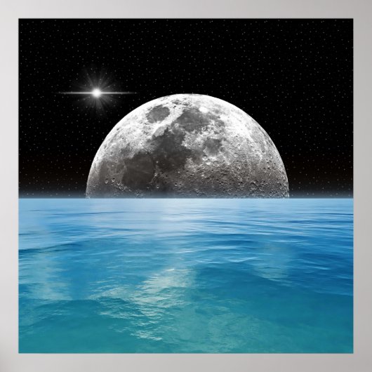 Mond Ozean Poster (Vorne)