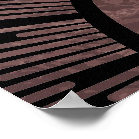 Mond-Phase-Arsch Abstrakte Sonnenstrahlen und Sonn Poster (Ecke)