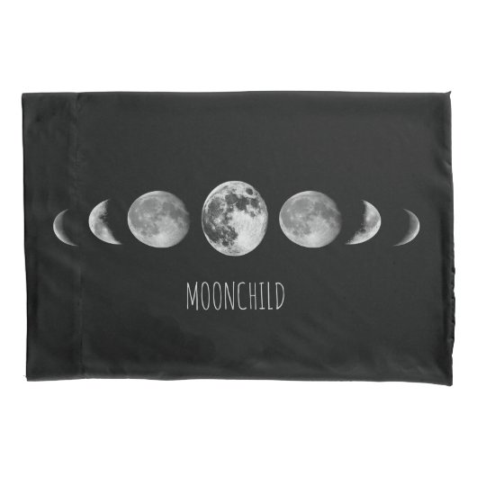 Mond-Phasen * Moonchild Kissenbezug (Vorderseite)