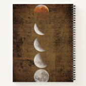 Mond-Phasen Not Grunge personalisiert Notizblock (Rückseite)