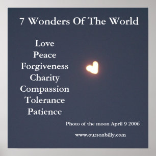 Mond-Poster in Herzform Poster