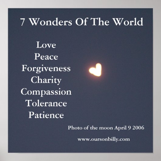 Mond-Poster in Herzform Poster (Vorne)