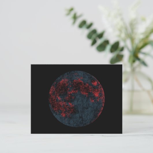 Mond Postkarte (Stehend Vorderseite)