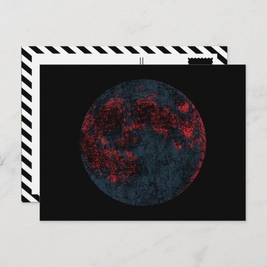 Mond Postkarte (Vorne/Hinten)