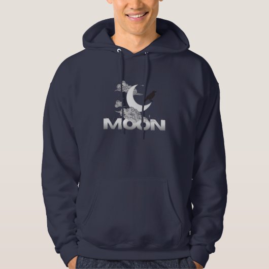 Mond Rabe gothischer dunkler ästhetischer T-Shirt  Hoodie (Vorderseite)