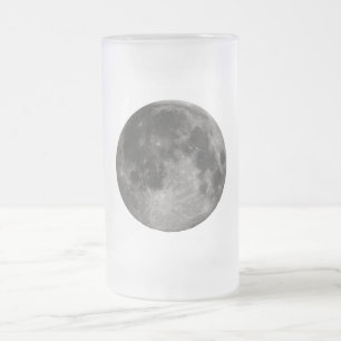 Mond-Raum-Büro-Party-Duschen-FriedensLiebe-Kunst Mattglas Bierglas