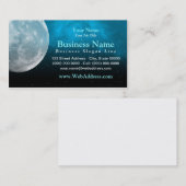 Mond-/Raum-Foto-Geschäfts-Karte - Aqua Visitenkarte (Vorne/Hinten)