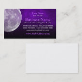 Mond-/Raum-Foto-Geschäfts-Karte - lila Visitenkarte (Vorne/Hinten)