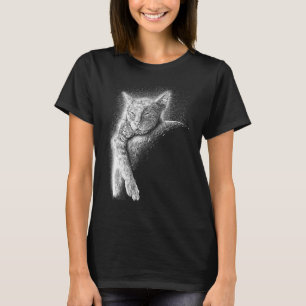 Mond Raum Schlafendes Baby Katze T-Shirt