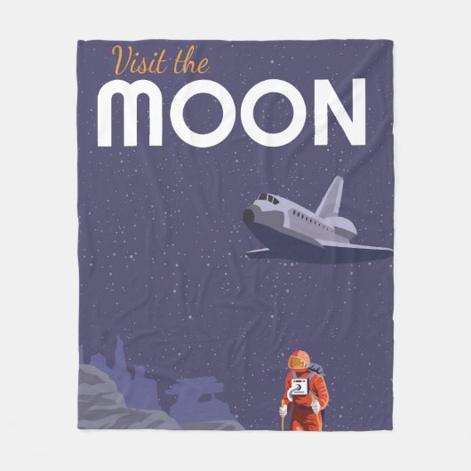 Mond Reise Fleecedecke (Vorderseite)