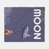 Mond Reise Fleecedecke (Vorderseite (Horizontal))