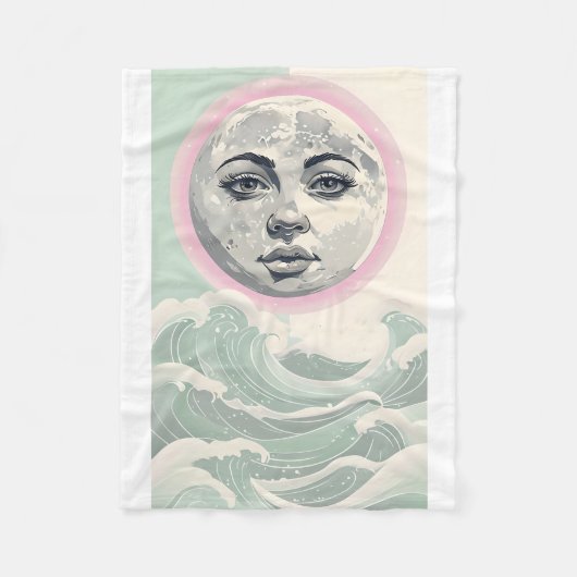 Mond Reverie Fleecedecke (Vorderseite)