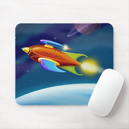 Mond Rocket Mousepad (Mit Mouse)