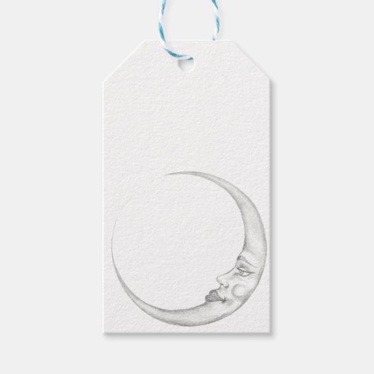 Mond-Sichel-Papier-Geschenkanhänger Geschenkanhänger (Vorderseite)